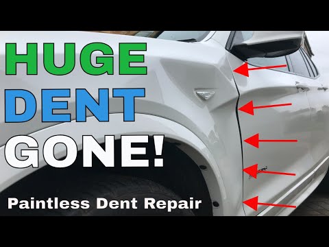 How to Paintless Dent Repair!  Body Work Right Side Repair! 